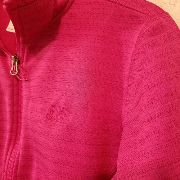 North Face Women's Pink Full Zip Fleece Lined Jacket Size Small - Picture 2 of 11